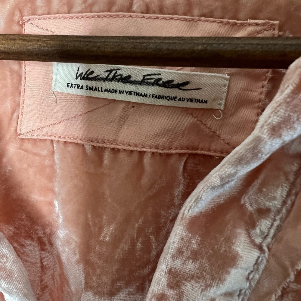 NWOT Free People Marianne Velvet Shirt - Picture 13 of 15